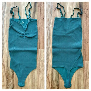 Intimately Free People Green Thong Body Suit Size M/L